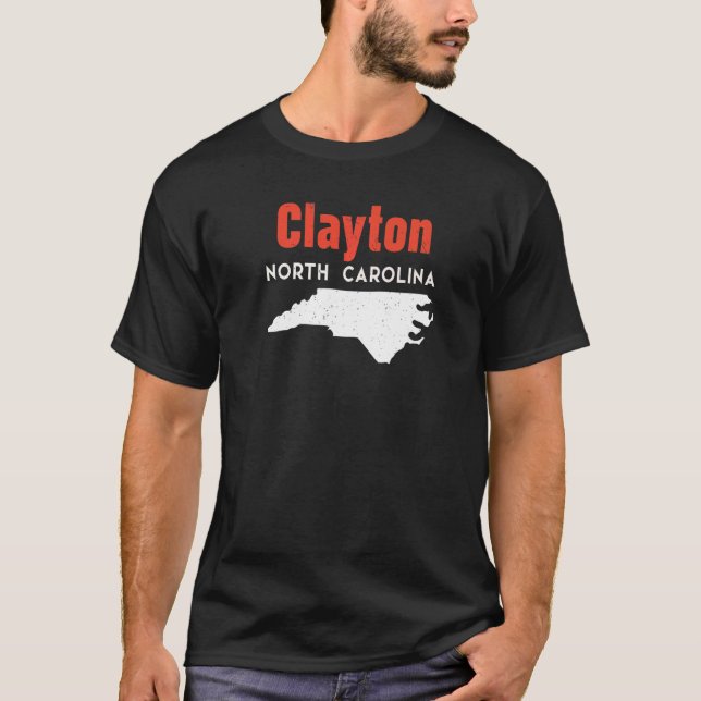 T-shirt Clayton North Carolina USA State America Travel (Devant)