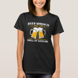 T-shirt Clé à bière pour hommes Odeur d'essence Mécanicien