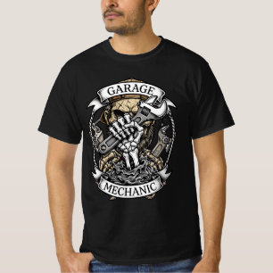 T-shirt Clé à main squelette - Tee-shirt de mécanicien de 