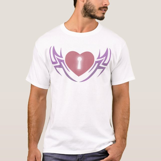 T-shirt clé au coeur (Devant)