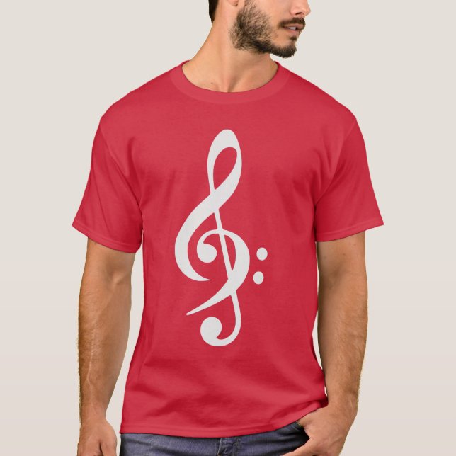 T-shirt Clé de Fa Clé de Sol Musique Clés ami rétro (Devant)
