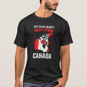 T-shirt clé de mon coeur juste m'amener au Canada C canadi