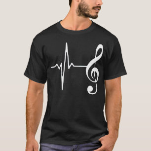 T-shirt Clé de musique Heartbeat