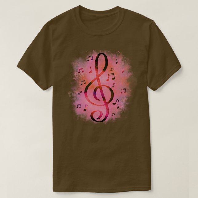 T-shirt Clé de note de musique (Design devant)
