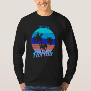 T-shirt Clé de Shell Floride Rétro Palmiers Tropicaux Vaca