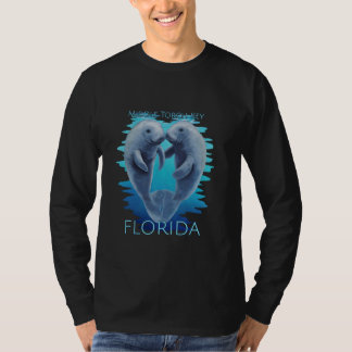 T-shirt Clé de Torche Moyen Floride Vacances Cute Manatees