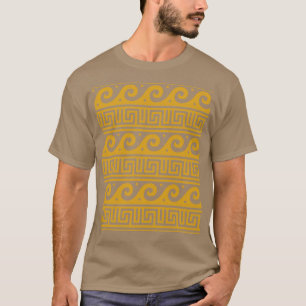T-shirt Clé grecque avec Waves Gold