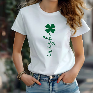 T-shirt Clé Irlandais élégant à quatre feuilles