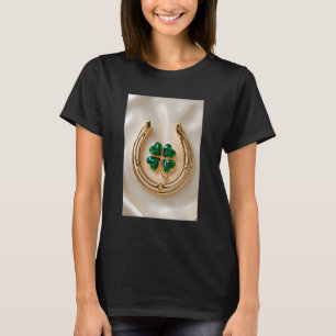 T-shirt Clé Lucky avec Gold Horseshoe