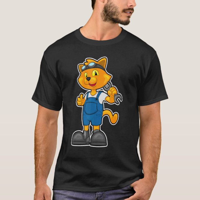 T-shirt Clé mécanique Chat (Devant)