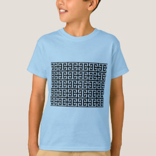 T-shirt clé noire blanche grecque