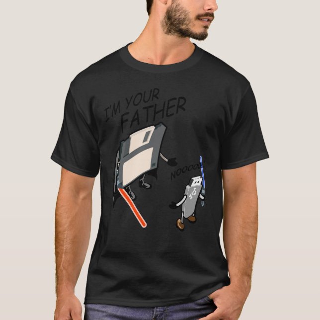 T-shirt Clé USB Je suis ton père  drôle (Devant)