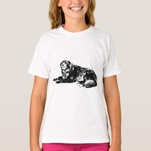T-shirt Clean Chien Outline Tee for Fall Style (Devant)
