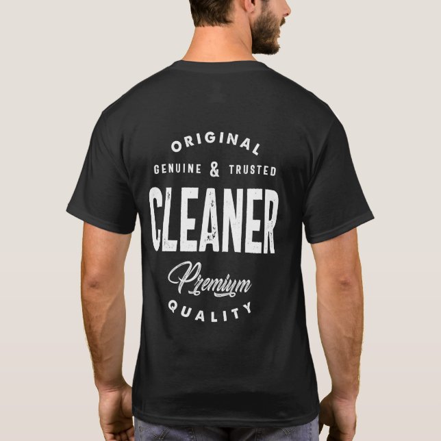 T-shirt Cleaner Titre de l'emploi Teft Gift Mens Femmes (Dos)
