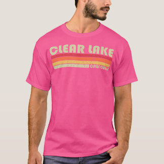 T-shirt Clear Lake Californie Funny Pêche Camping été