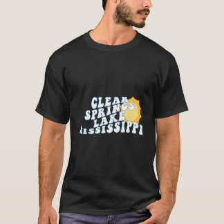 T-shirt Clear Springs Lake Mississippi Ms Vacances Ondulée