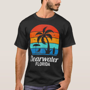 T-shirt Clearwater Beach Floride Palm Tree Vintage coucher