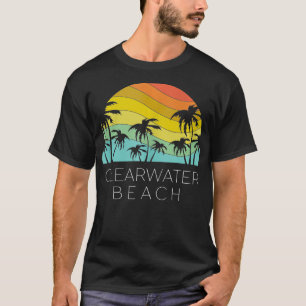 T-shirt Clearwater Beach Floride Rétro Vacances Souvenir S