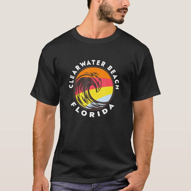 T-shirt Clearwater Beach Floride Vacances Souvenir Ocean W (Devant)