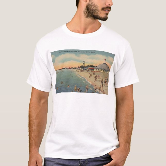 T-shirt Clearwater, FL - nageurs et Sunbathers sur la (Devant)
