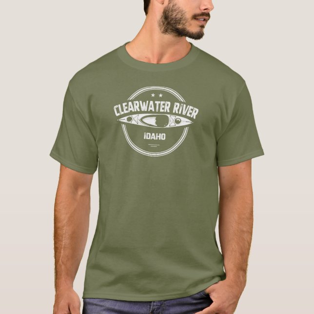 T-shirt Clearwater River Idaho Kayak (Devant)
