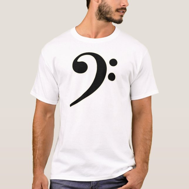 T-shirt Clef basse noire (Devant)