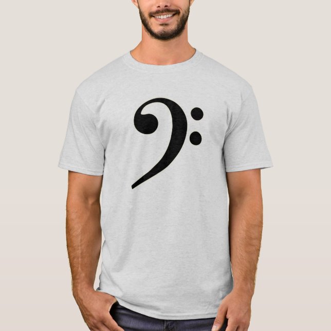 T-shirt Clef basse noire (Devant)