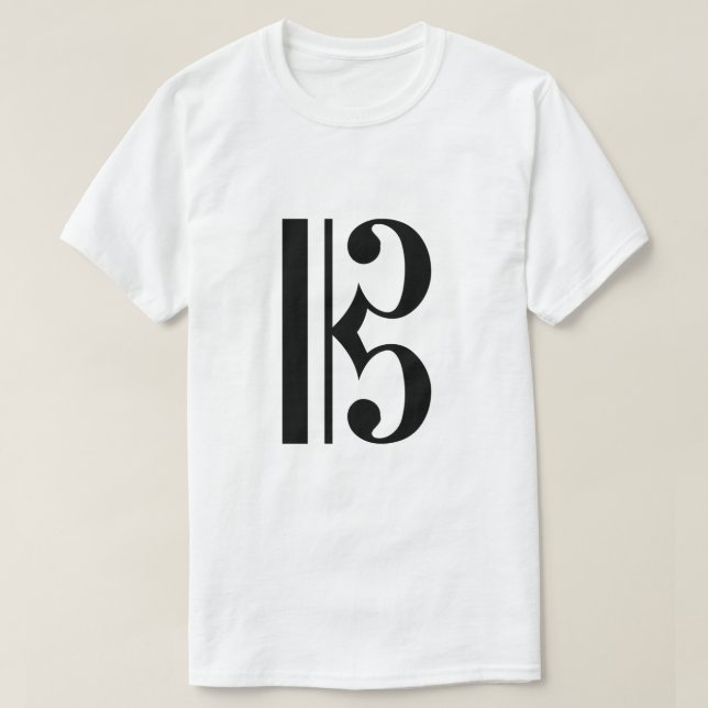 T-shirt Clef d'alto/C-Clef (Design devant)