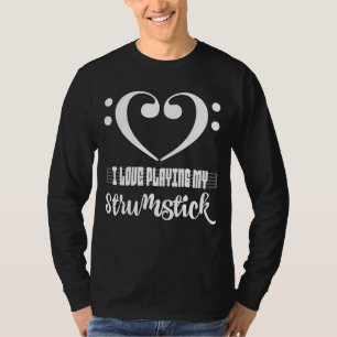 T-shirt Clef de Fa Musical Cœur Amour En Jouant Ma Strumst