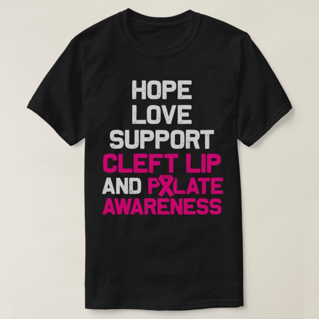T-shirt Cleft Palate Lip Fun Disease Strong Awareness Pull (Design devant)