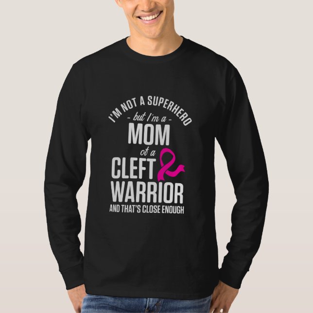 T-shirt Cleft Palate Lip Maman Héros Cleft forte sensibili (Devant)