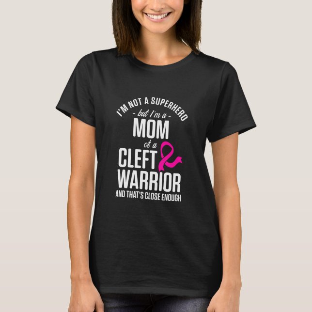 T-shirt Cleft Palate Lip Maman Héros Cleft forte sensibili (Devant)