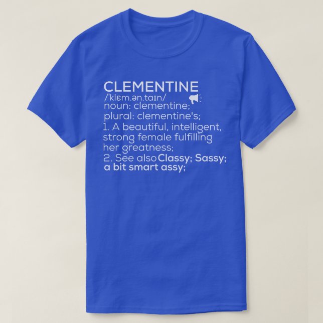 T-shirt Clementine Nom Clementine Définition Clementine F (Design devant)