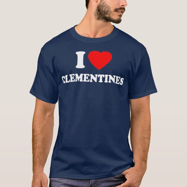 T-shirt Clementines Amour Coeur Amoureux Drôle (Devant)