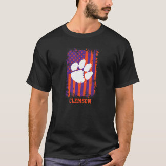 T-shirt Clemson Tigers Patriotic Retro American Flag