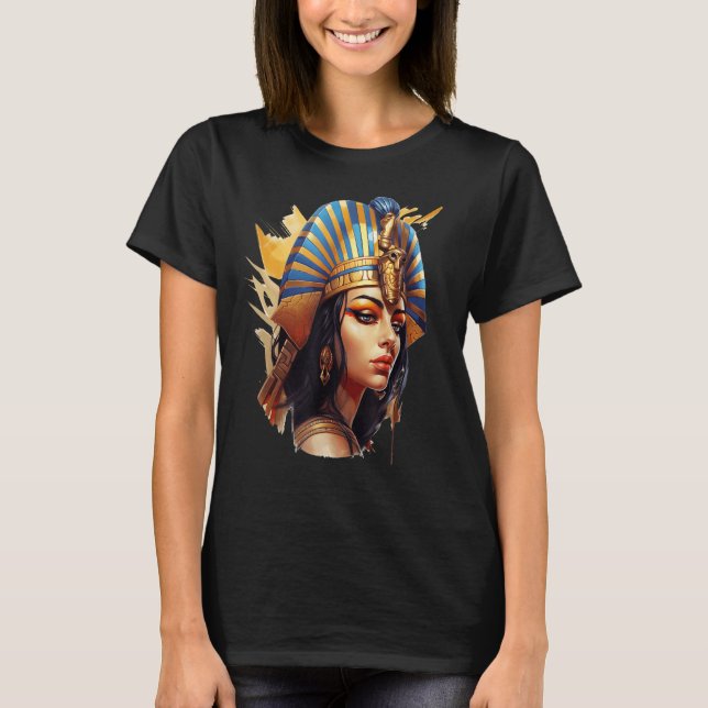 T-shirt Cleopatra, reine déesse de l'Égypte ancienne (Devant)