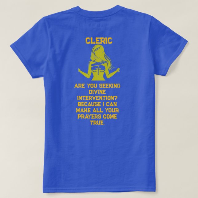 T-shirt Clerc Féminin Cherche (Design dos)