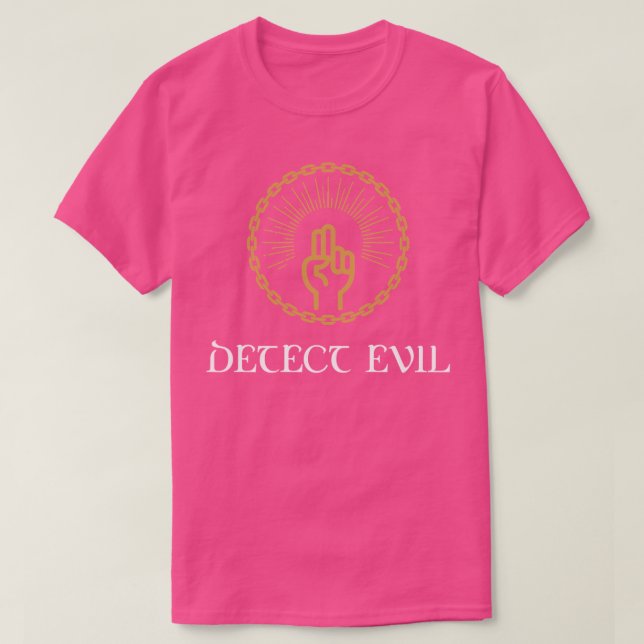 T-shirt Cleric Paladin Détecter Evil Tabletop RPG Addict (Design devant)