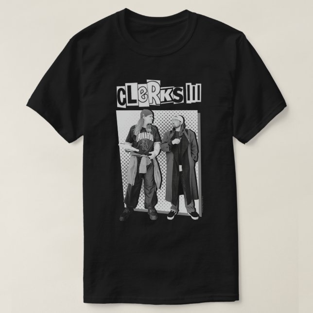 T-shirt Clerks III Jay et Silent Bob Black & White (Design devant)