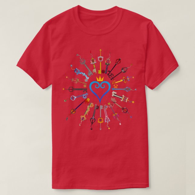 T-shirt Clés de coeur du Royaume (Design devant)