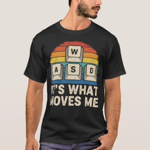 T-shirt Clés de jeu WASD drôles Design Rétro pour joueur P