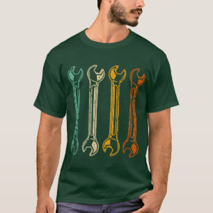 T-shirt Clés Mécanicien Auto Rétro Homme à Tout Faire Vint