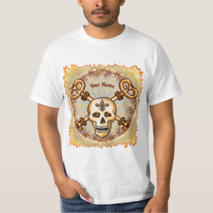T-shirt Clés squelette crâne