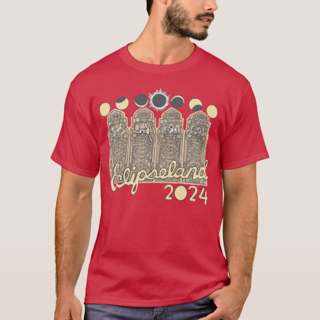 T-shirt Cleveland Eclipseland (rouge) (Devant)