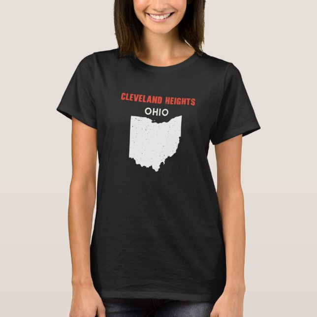 T-shirt CLEVELAND HEIGHTS Ohio USA State America Travel Oh (Devant)