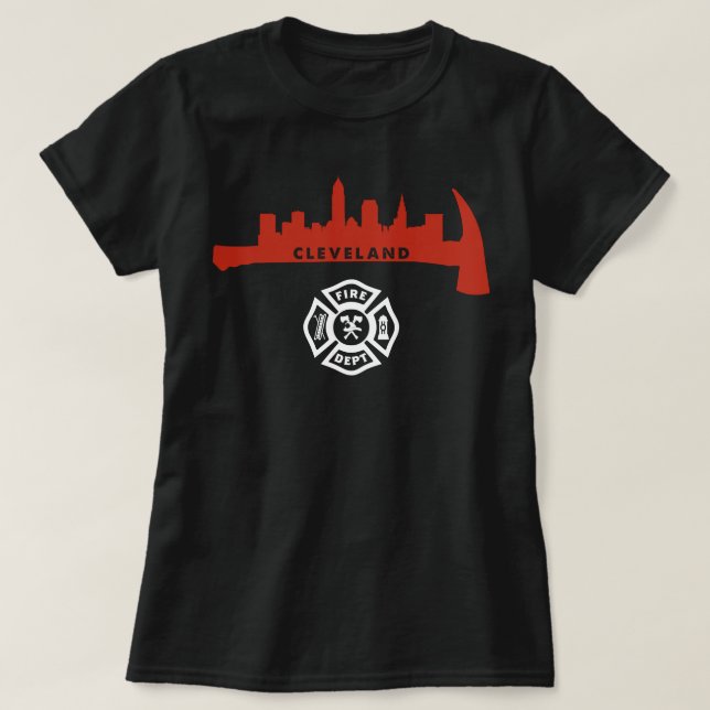 T-shirt Cleveland Ohio Division of Fire Firefighter Rescue (Design devant)