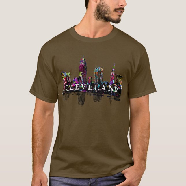 T-shirt Cleveland, Ohio en graffiti (Devant)