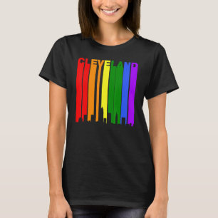 T-shirt Cleveland Ohio Lgbtq Gay pride Rainbow Skyline