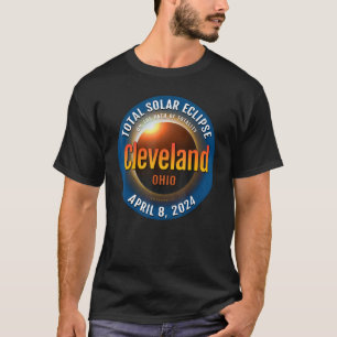 T-shirt Cleveland Ohio OH total Éclipse solaire 2024 3