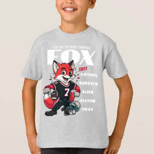 T-shirt Clever Foxy Fox Grey Cartoys Boys Ash